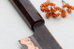 Couteau de chef 23cm japonais artisanal Hatsukokoro Yorokobi Kurouchi Damas