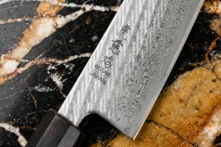 Couteau de chef 21cm japonais artisanal Wusaki Kuronawa G3 damas