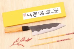 Couteau de chef 18cm japonais artisanal Yoshimune par Kawamura Black WS2