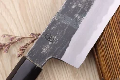 Couteau de chef 24cm japonais artisanal Sakai Kikumori Kikuzuki Kuro