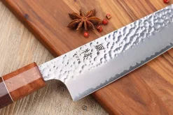 Couteau de chef 20cm japonais artisanal Yuzo Akira Tsuchime VG10
