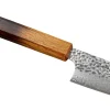 Couteau de chef 20cm japonais artisanal Wusaki Yaketa VG10 damas chêne brûlé