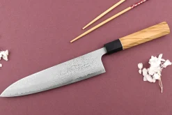 Couteau de chef 21cm japonais artisanal Yuzo Damas VG10