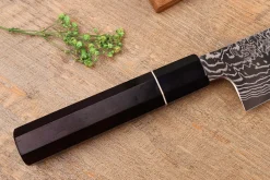 Couteau de chef 21cm japonais artisanal Sukenari ZDP-189 damas manche en ébène