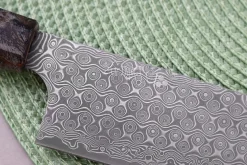 Couteau de chef 23cm japonais artisanal Nigara Hamono Anmon Damascus SG2