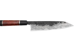 Couteau de chef 21cm japonais artisanal Kisuke Manaka Enn en cognassier avec 2 anneaux