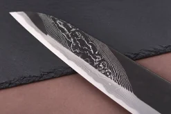 Couteau de chef 21cm japonais artisanal Hinoura Tsukasa River Jump manche bois de fer