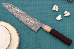Couteau de chef 21cm japonais artisanal Takeshi Saji VG10 Gold