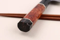 Couteau de chef 21cm japonais artisanal Kisuke Manaka Enn en cognassier avec 2 anneaux SECONDE VIE