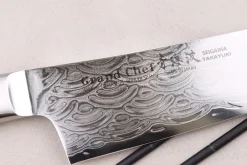 Couteau de chef 21cm japonais Sakai Takayuki Grand Chef Seigaiha Damas 45 couches