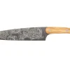 Couteau de chef Deejo Floréal 20cm manche en bois d'olivier