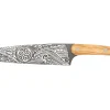 Couteau de chef Deejo Triskell 20cm manche en bois d'olivier