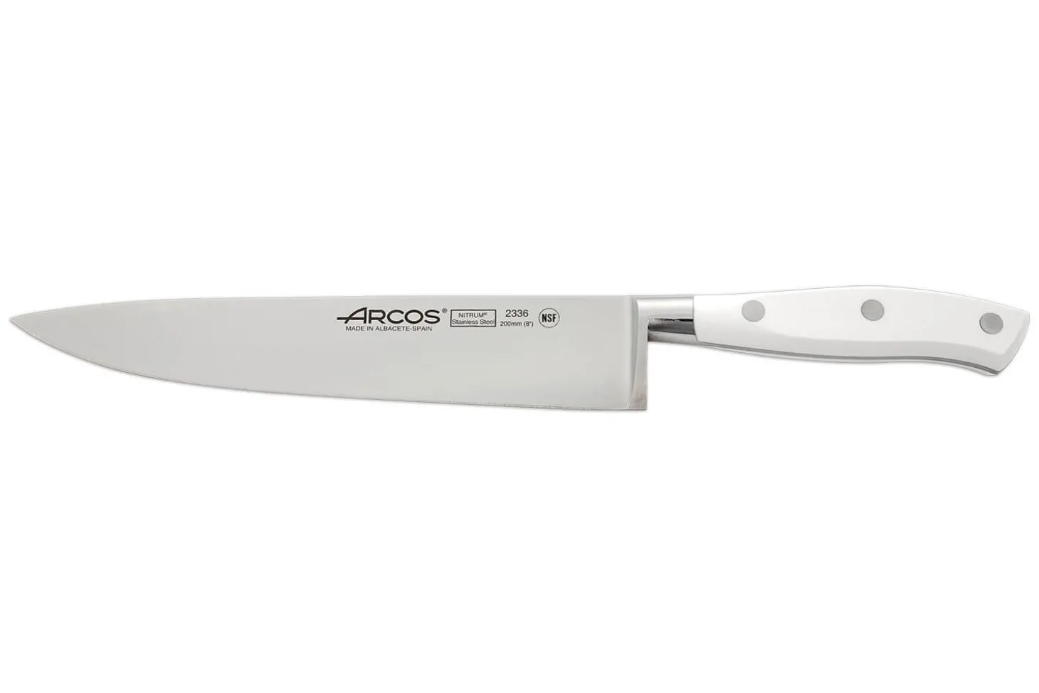 Couteau de chef forgé Riviera White Arcos lame 20cm acier NITRUM®