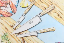 Couteau de chef forgé Sabatier Brocéliande 20cm manche en hêtre