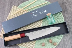 Couteau de chef japonais artisanal Yu Kurosaki Sasame acier cobalt 21cm