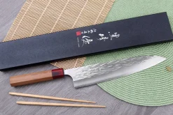 Couteau de chef japonais artisanal Yu Kurosaki Sasame acier cobalt 24cm