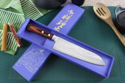 Couteau de chef japonais artisanal Masutani 18cm martelé