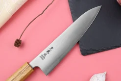 Couteau de chef japonais artisanal Wusaki Migaki G3 18cm
