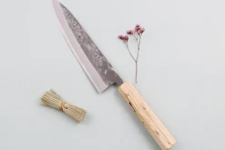 Couteau de chef japonais artisanal Wusaki Nakata Erable BS2 21cm manche érable