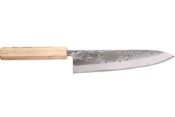 Couteau de chef japonais artisanal Wusaki Nakata Erable BS2 21cm manche érable