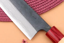 Couteau de chef japonais artisanal Wusaki Yuzo BS2 damas 21cm