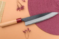 Couteau de chef japonais artisanal Wusaki Yuzo BS2 damas 21cm