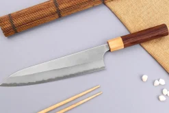 Couteau de chef japonais artisanal Yoshimi Kato AS Nashiji 21cm