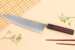 Couteau de chef japonais artisanal Shibata Koutetsu AS 21cm