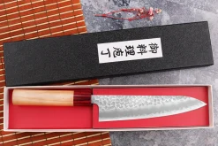 Couteau de chef japonais artisanal Tsunehisa Aogami Super martelé 18cm