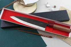 Couteau de chef japonais artisanal Wusaki Yuzo BS2 24cm