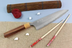 Couteau de chef japonais artisanal Yoshimi Kato AS Nashiji 24cm