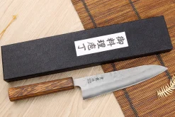 Couteau de chef japonais artisanal Wusaki Yoshi G3 chêne 18cm