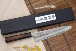 Couteau de chef japonais artisanal Wusaki Yoshi G3 chêne 21,5cm