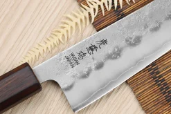 Couteau de chef japonais artisanal Wusaki Yoshi G3 chêne 21,5cm