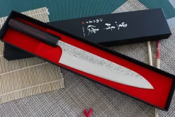 Couteau de chef japonais artisanal martelé Yu Kurosaki Shizuku 21cm acier SG2