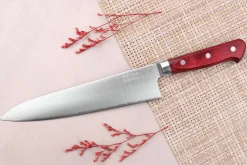 Couteau de chef japonais artisanal Takamura SGR 21cm acier SPG2