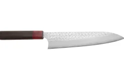 Couteau de chef japonais artisanal Yoshimi Kato Minamo SG2 Tsuchime 21cm