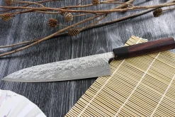 Couteau de chef japonais artisanal Takeshi Saji R2 Damas 21cm