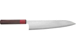 Couteau de chef japonais artisanal Yoshimi Kato Minamo SG2 Tsuchime 24cm