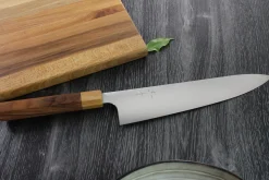 Couteau de chef japonais artisanal Kei Kobayashi SG2 Octogone 24cm