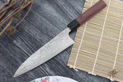 Couteau de chef japonais artisanal Takeshi Saji R2 Damas 18cm