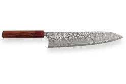 Couteau de chef japonais artisanal Yoshimi Kato 24cm SG2 Damascus