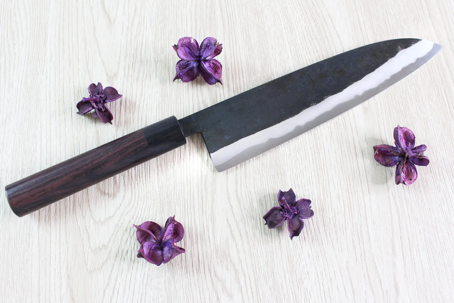 Couteau de chef japonais artisanal Nishida Shirogami 24cm