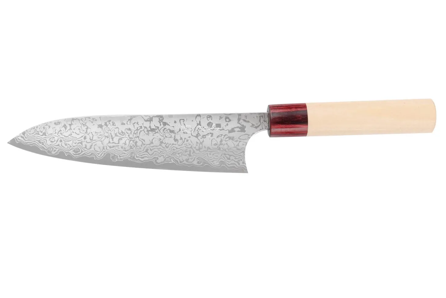 Couteau de chef japonais artisanal Masakage Kiri 18cm damas 49 couches