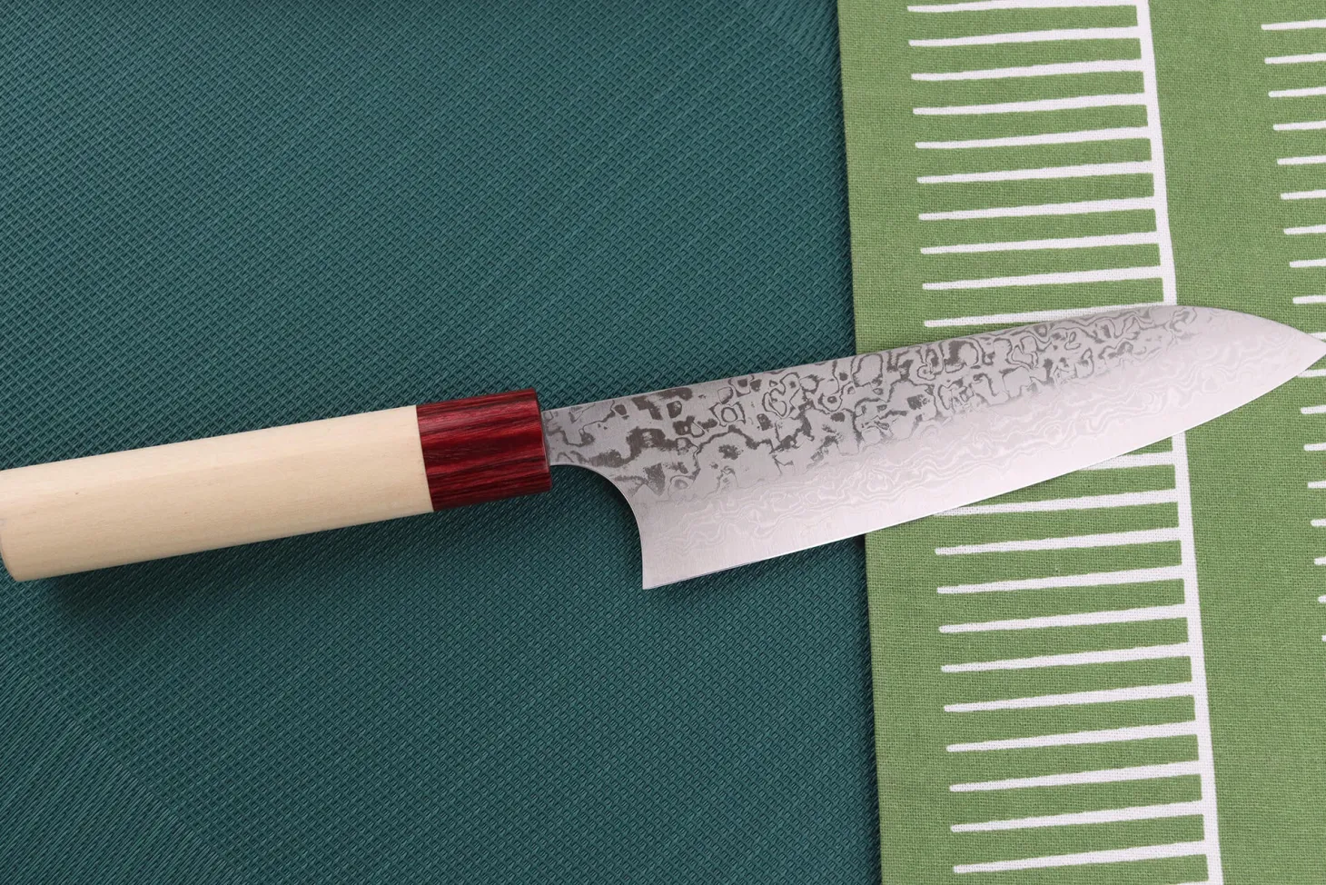 Couteau de chef japonais artisanal Masakage Kiri 18cm damas 49 couches