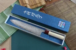 Couteau de chef japonais artisanal Masakage Kiri 27cm damas 49 couches