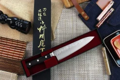 Couteau de chef japonais artisanal Takamura VG10 Tsuchime 18cm