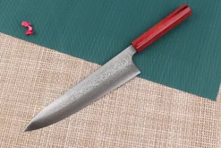 Couteau de chef japonais artisanal Kei Kobayashi SG2 damas 24cm