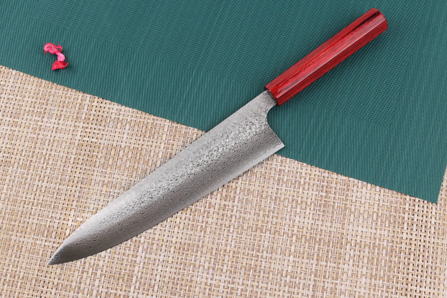 Couteau de chef japonais artisanal Kei Kobayashi SG2 damas 24cm