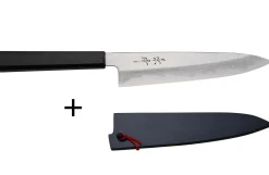 Couteau de chef japonais artisanal Kagekiyo Yoshikazu Tanaka Damas Aogami 21cm + Saya